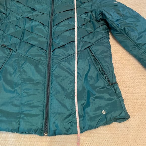 Columbia Women's Jacket L Interchange Omni-Heat Puffer Emerald Great Condition! - Picture 14 of 14